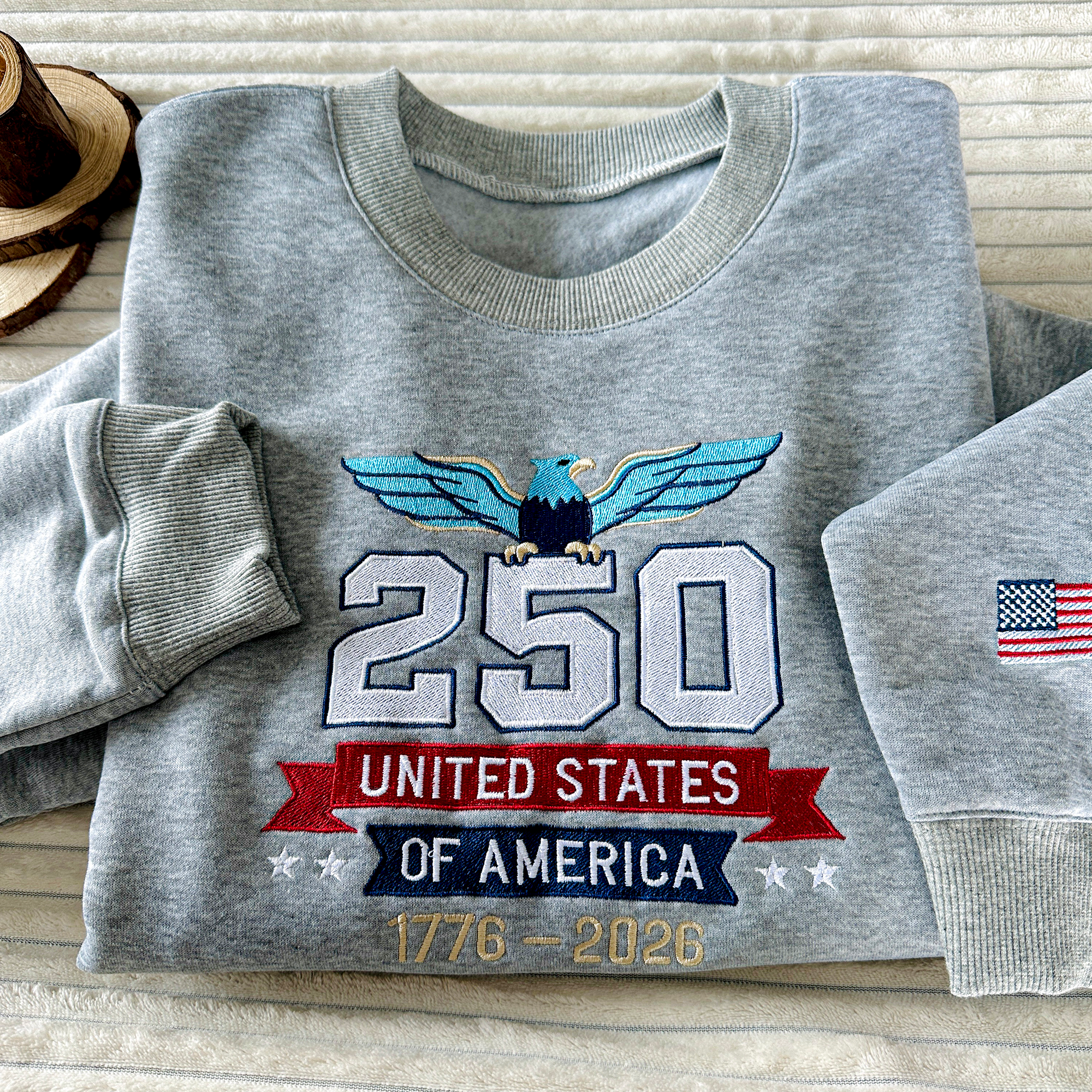Freedom Eagle USA 250 Embroidered Sweatshirt