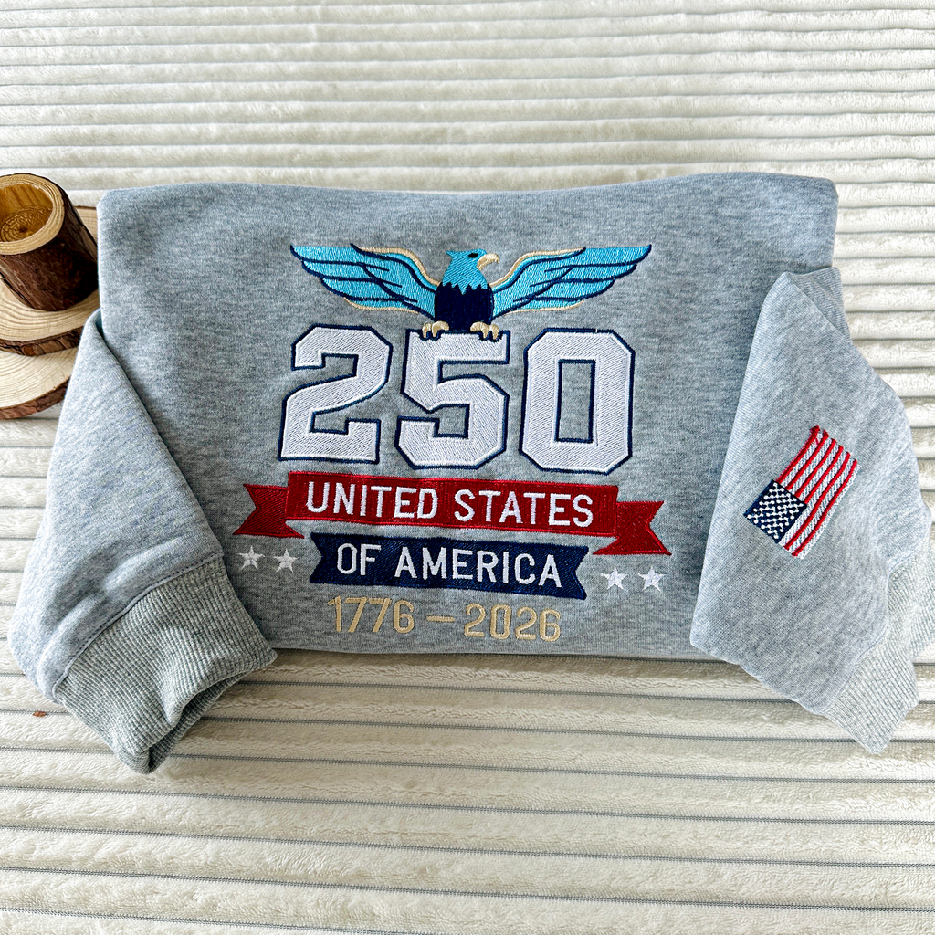Freedom Eagle USA 250 Embroidered Sweatshirt