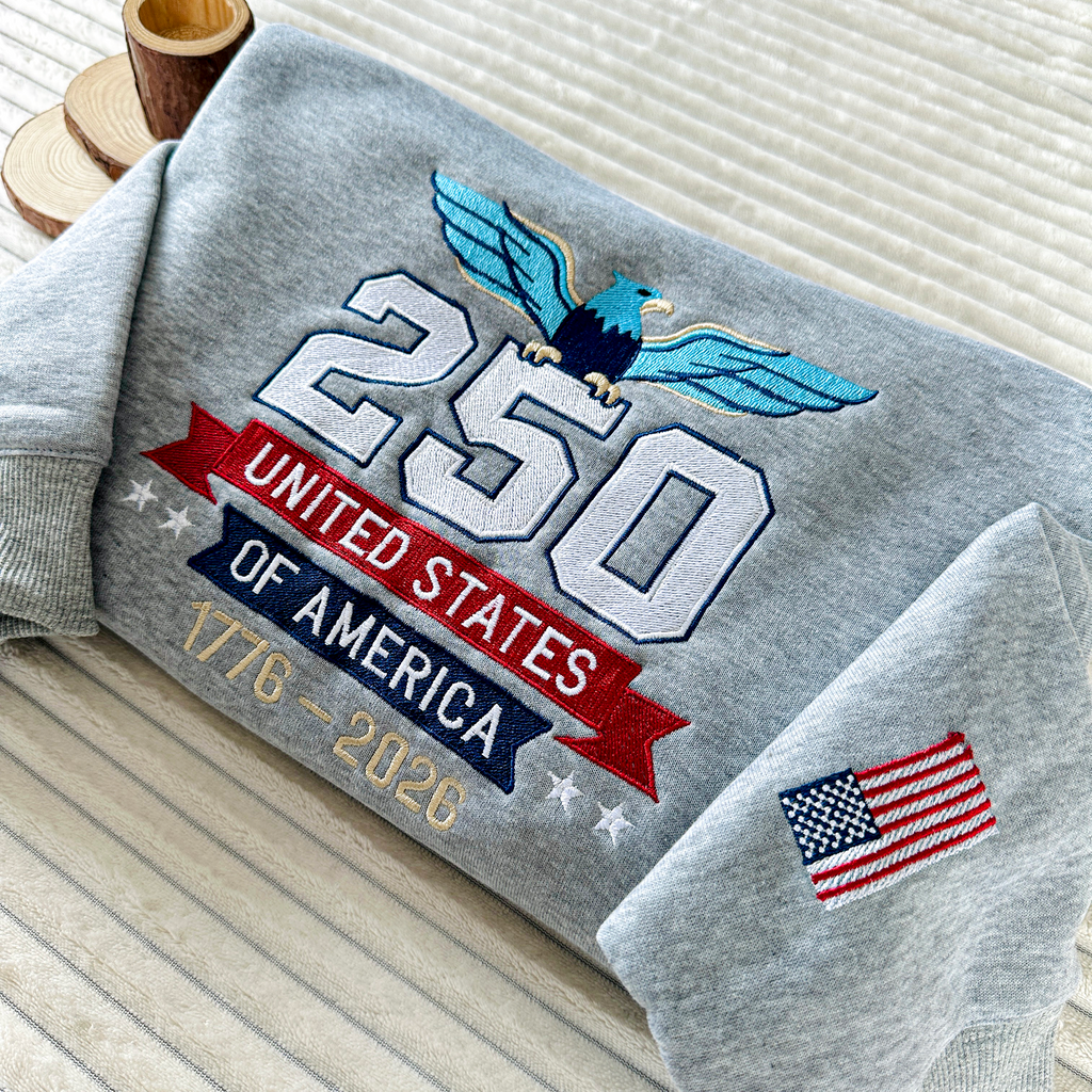 Freedom Eagle USA 250 Embroidered Sweatshirt