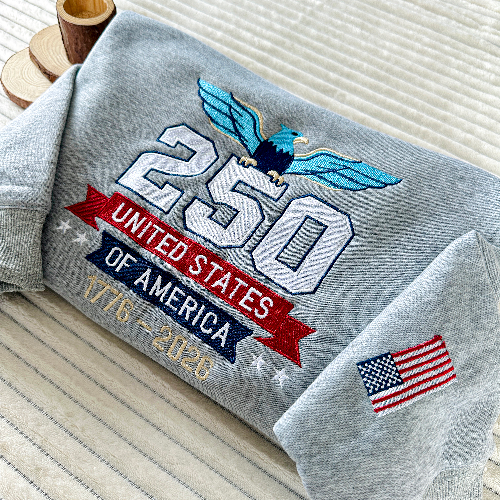 Freedom Eagle USA 250 Embroidered Sweatshirt