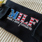 I Love Freedom Embroidered Crewneck Sweatshirt