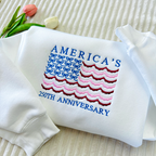 America 1776-2026 Embroidered Patriotic Sweatshirt