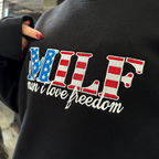 I Love Freedom Embroidered Crewneck Sweatshirt