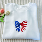 American Freedom Bow Embroidered Sweatshirt