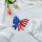American Freedom Bow Embroidered Sweatshirt