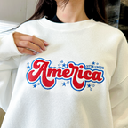 Classic America Patriotic 250 Years Embroidered Sweatshirt