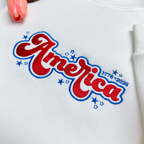 Classic America Patriotic 250 Years Embroidered Sweatshirt
