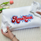 Classic America Patriotic 250 Years Embroidered Sweatshirt