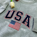 USA 250 Patriotic Embroidered Sweatshirt