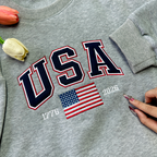 USA 250 Patriotic Embroidered Sweatshirt
