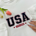 Patriotic USA 1776-2026 Embroidered Sweatshirt