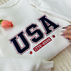 Patriotic USA 1776-2026 Embroidered Sweatshirt