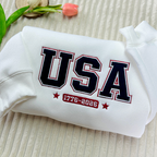 Patriotic USA 1776-2026 Embroidered Sweatshirt