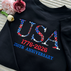 Embroidered USA 250th Anniversary Sweatshirt