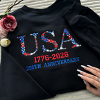 Embroidered USA 250th Anniversary Sweatshirt
