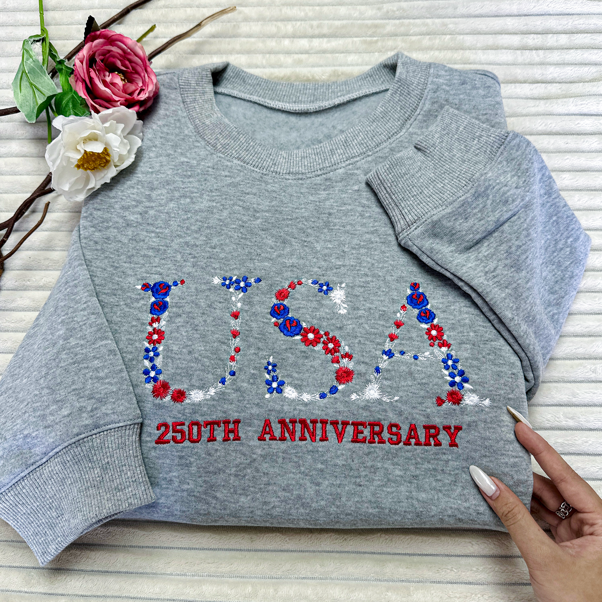 US 250 Years Embroidered Sweatshirt