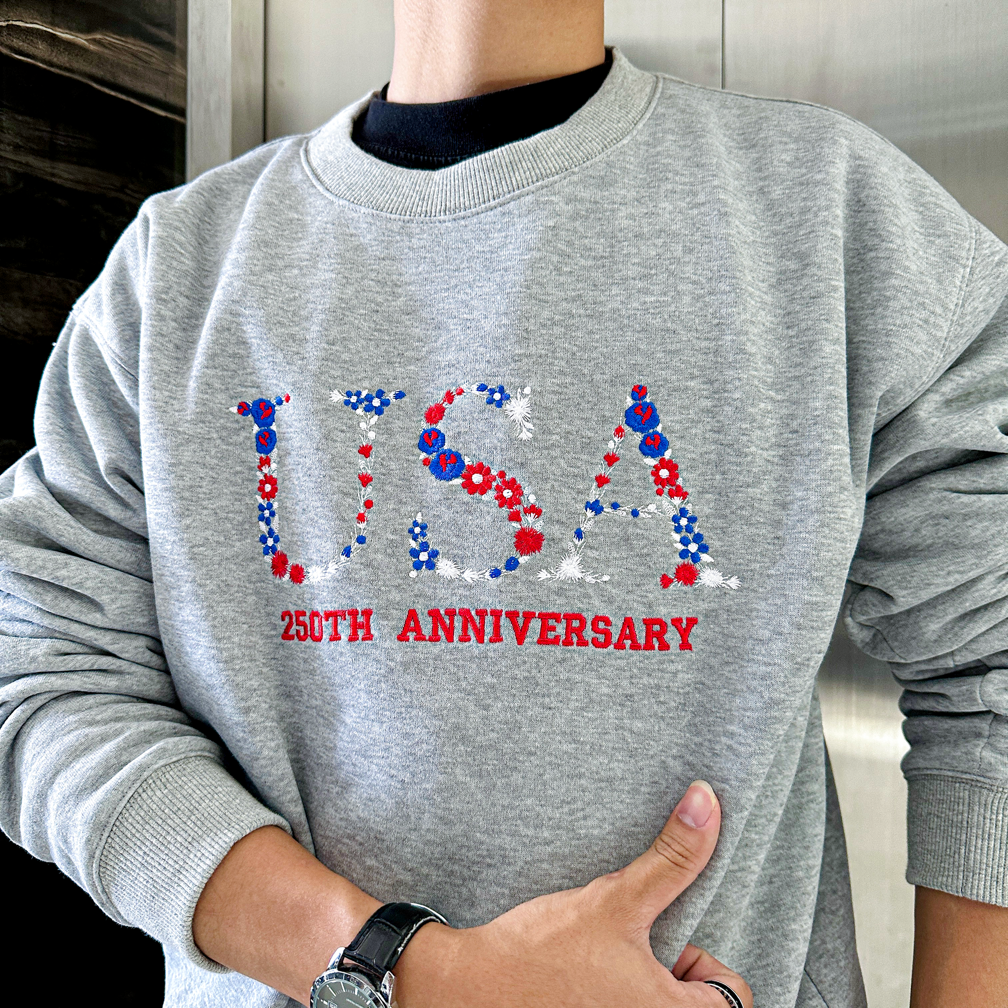 US 250 Years Embroidered Sweatshirt