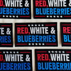 Red White & Blueberries Embroidered Patch