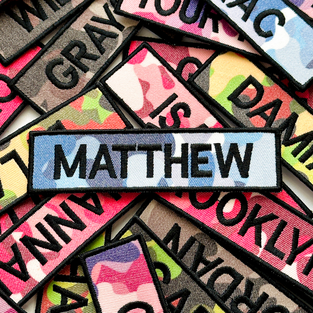Personalized Name Camo Patch for Tactical Gear, Backpack, Jacket & Uniform