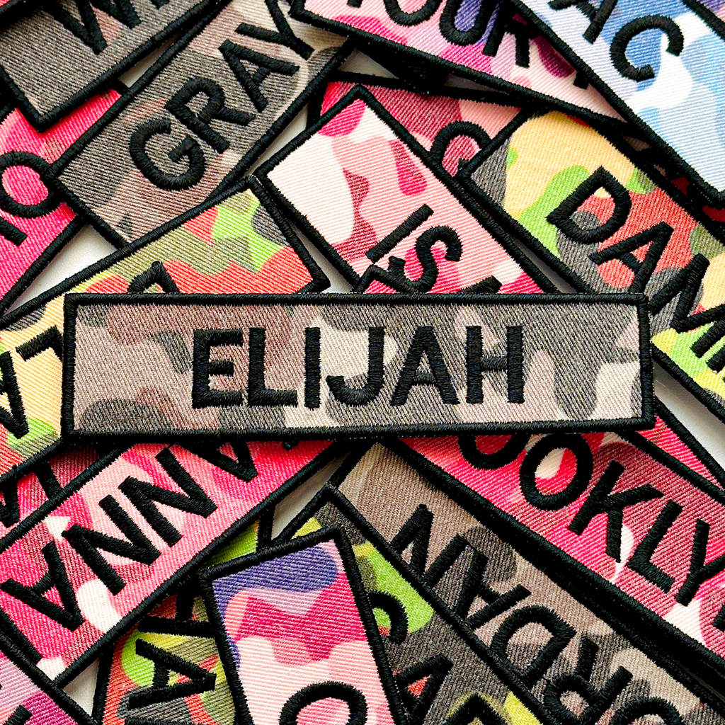 Custom Camo Hunting Name Patch for Uniform