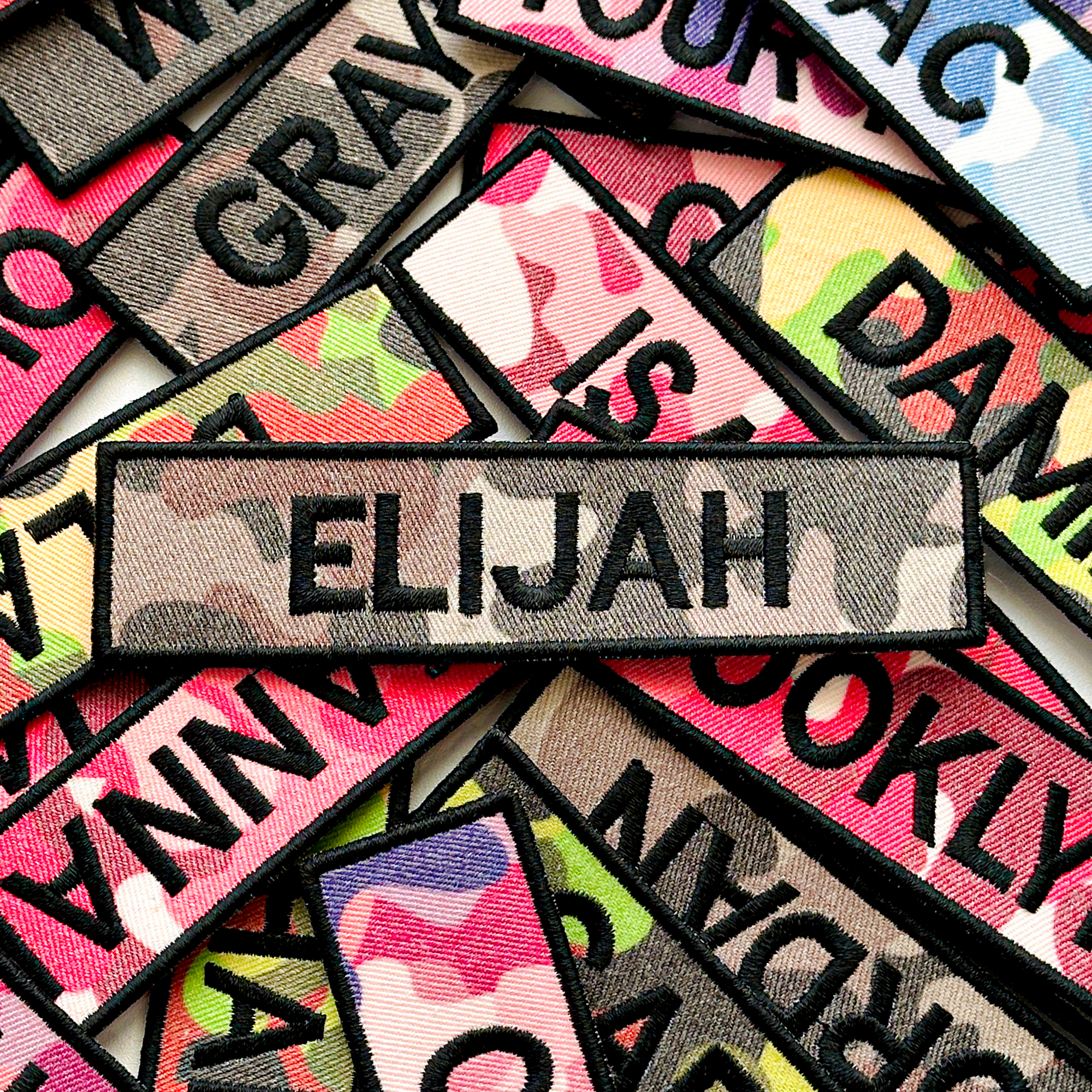 Custom Camo Hunting Name Patch for Uniform