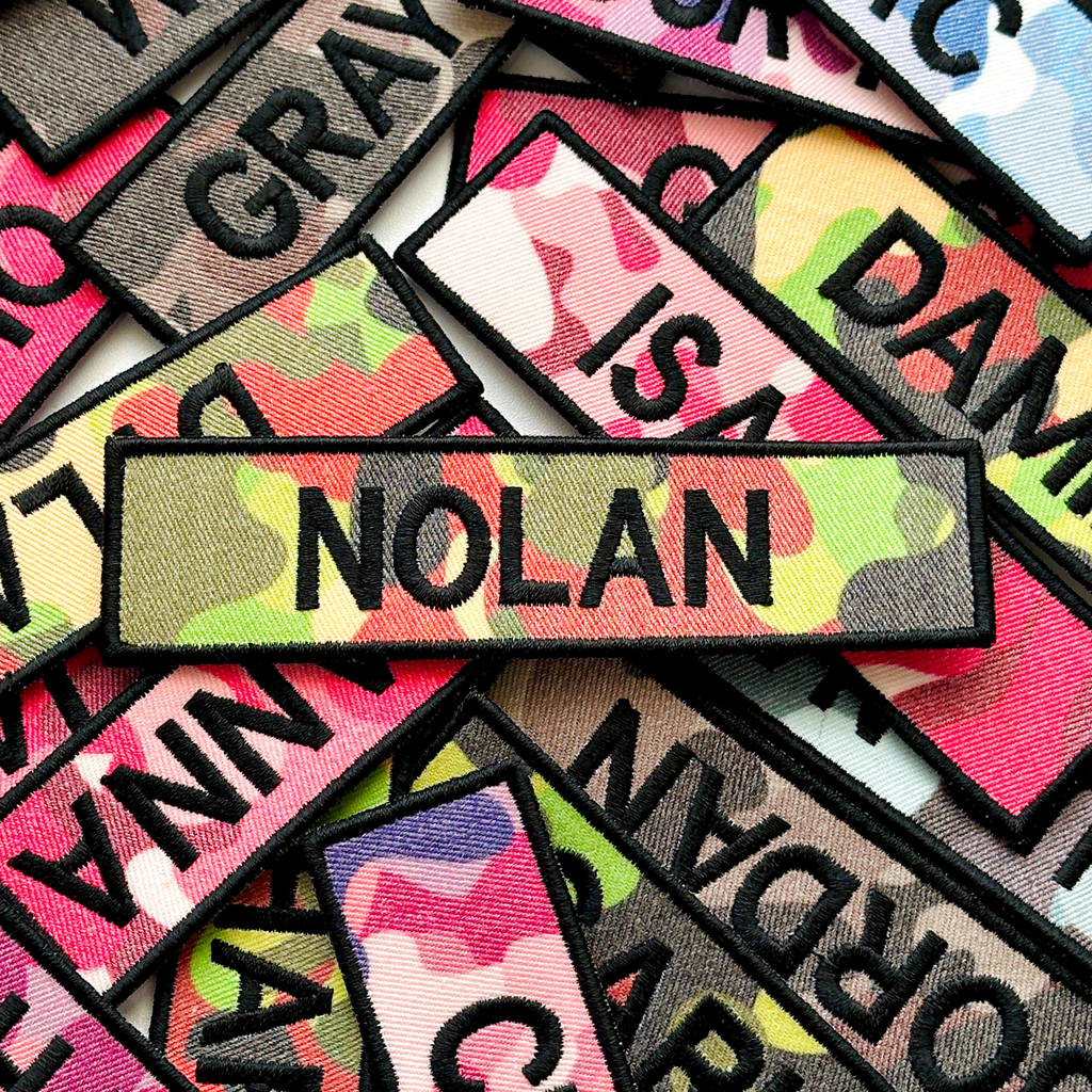 Custom Camo Name Patch for Backpack, Jacket & Tactical Gear