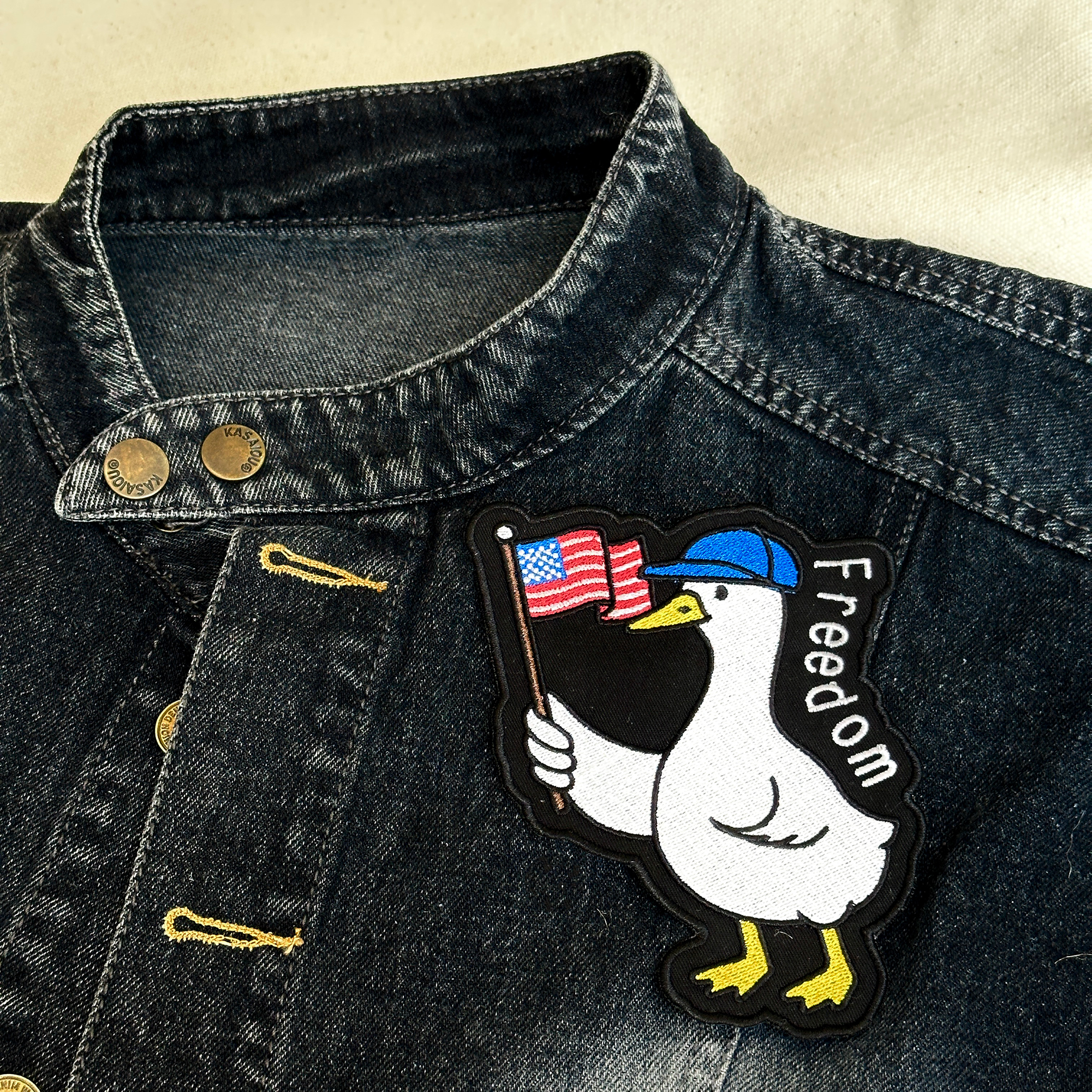 Freedom Duck Embroidered Patch
