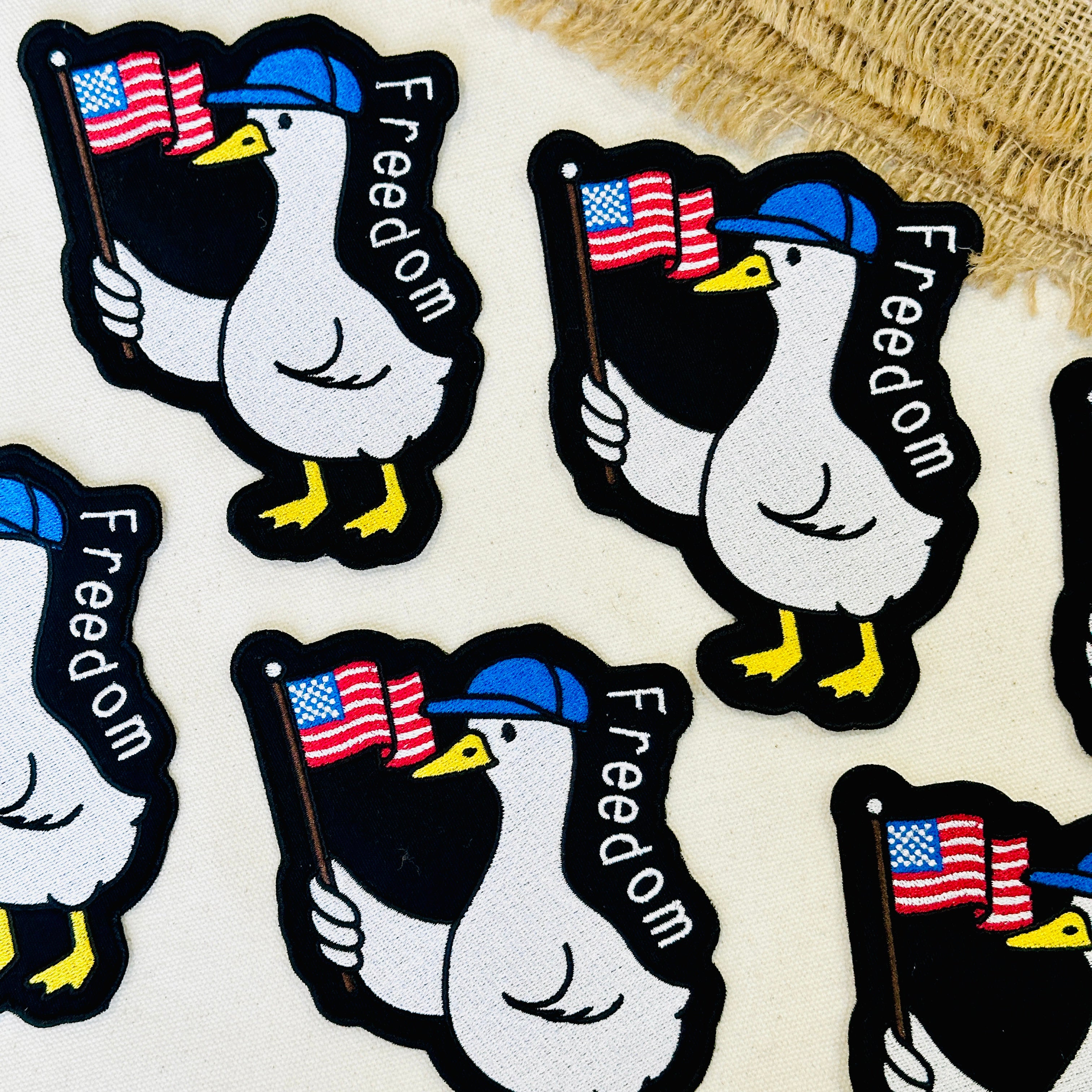 Freedom Duck Embroidered Patch