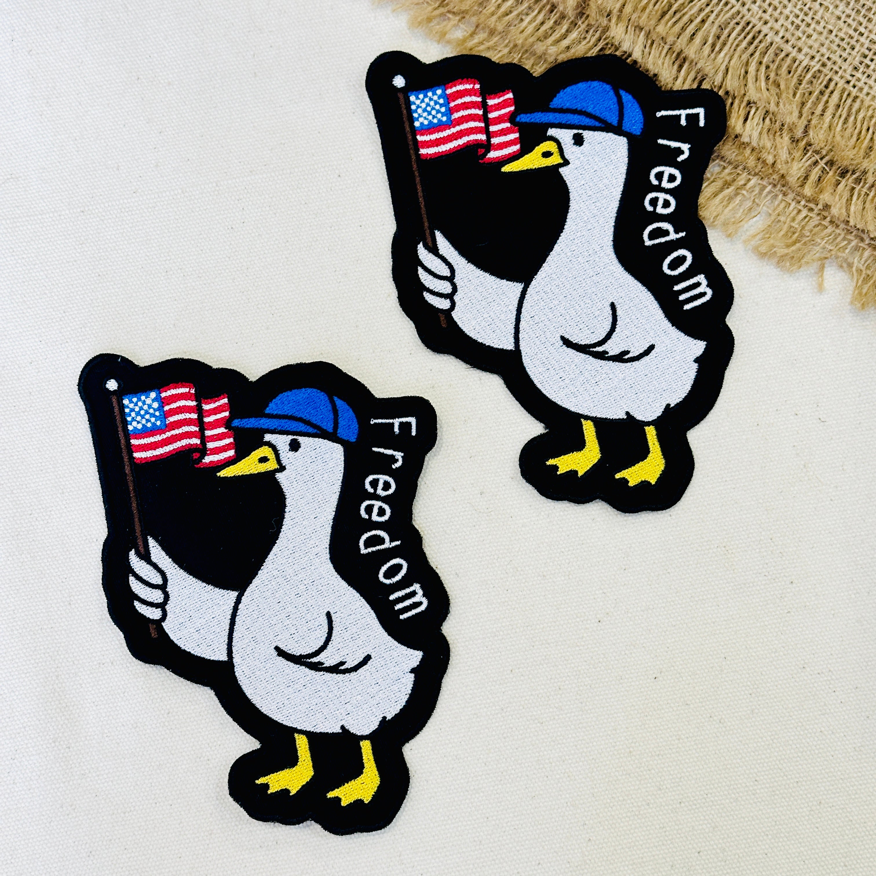 Freedom Duck Embroidered Patch