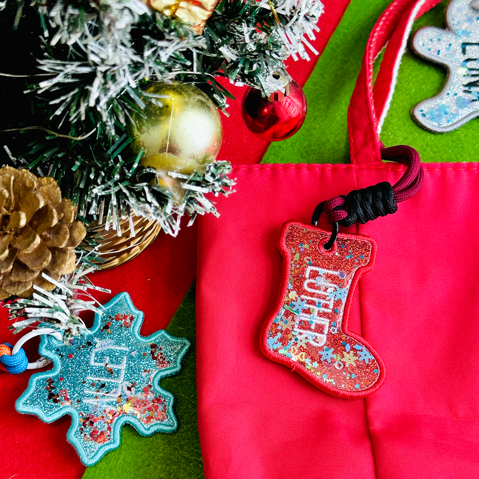 Christmas Snowflake Custom Keychain