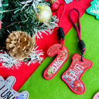 Christmas Snowflake Custom Keychain