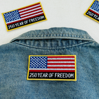 250 Years of Freedom USA Flag Patch