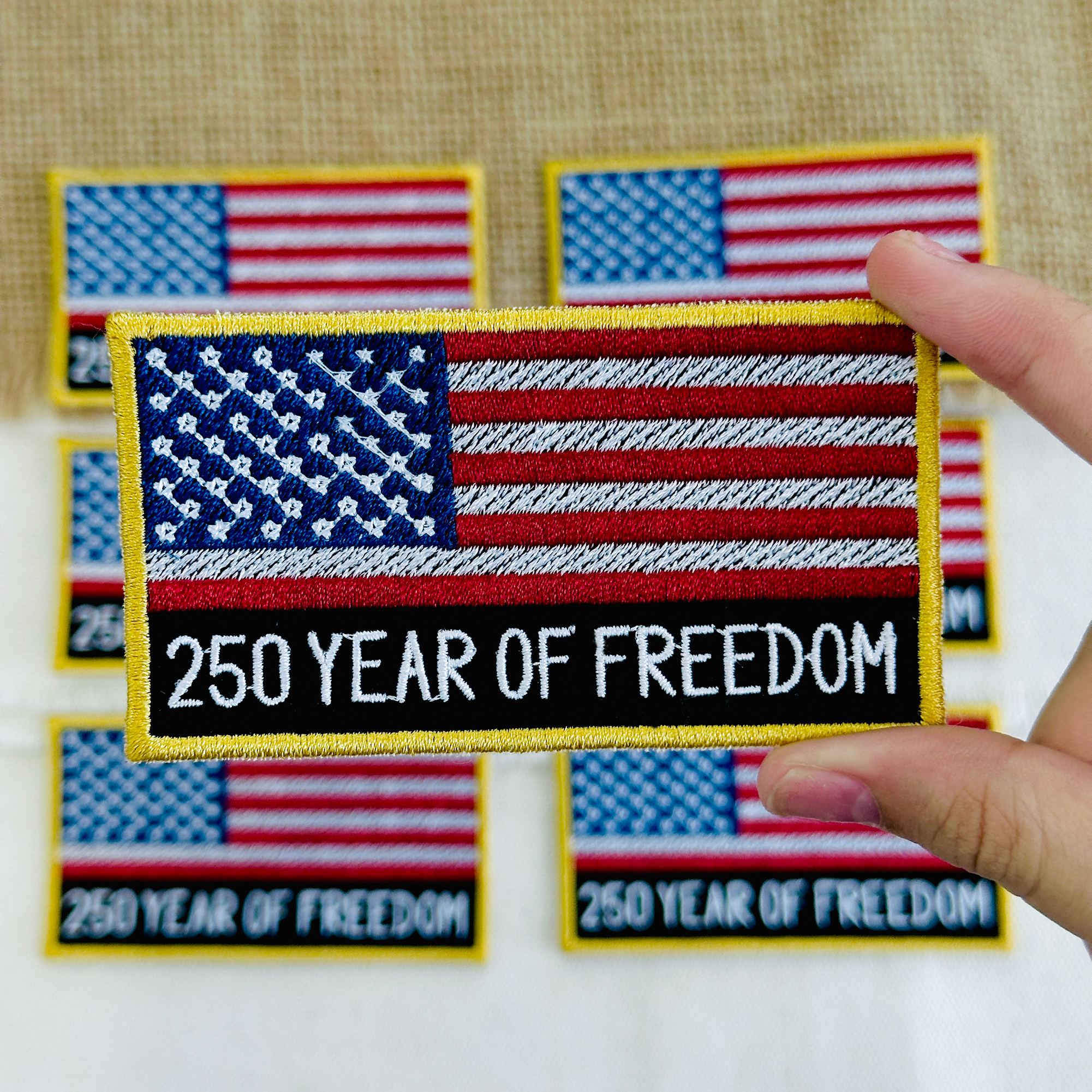 250 Years of Freedom USA Flag Patch