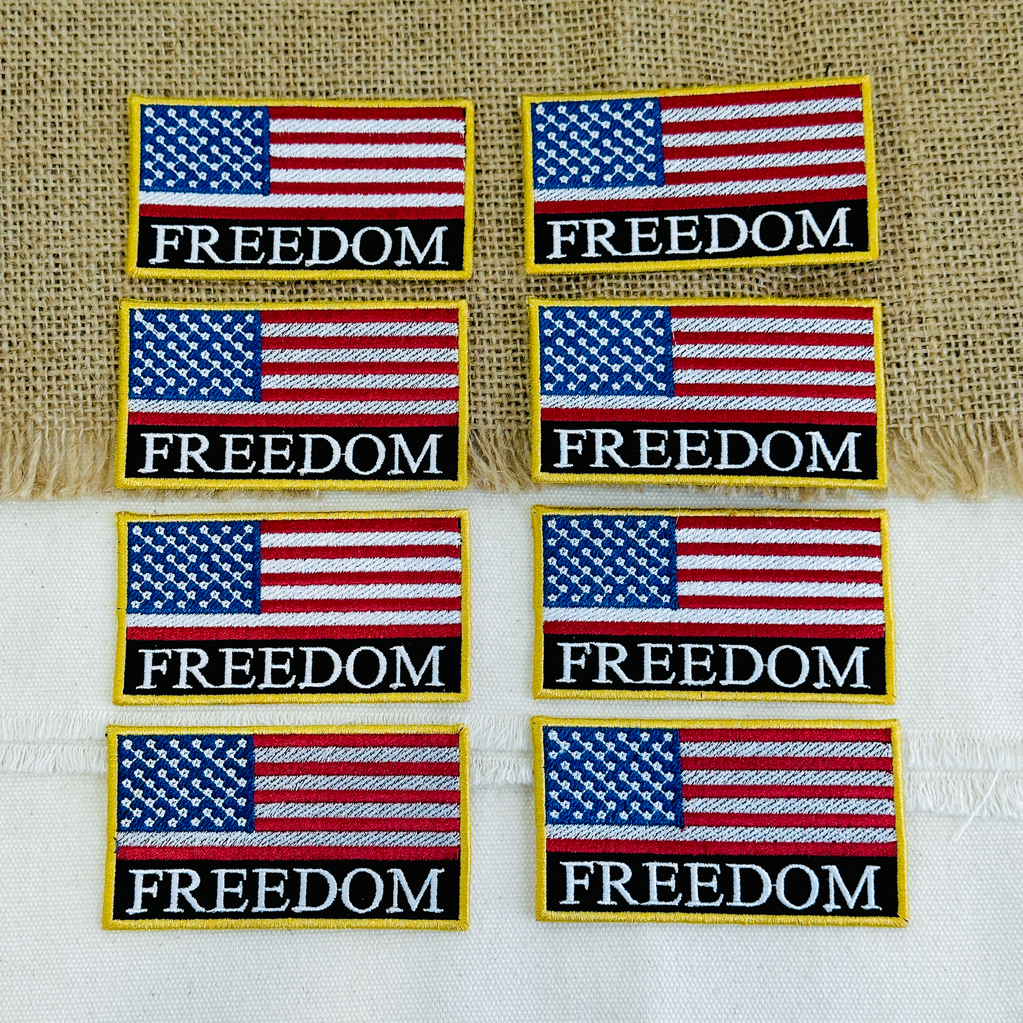 USA Flag Freedom Embroidered Patch