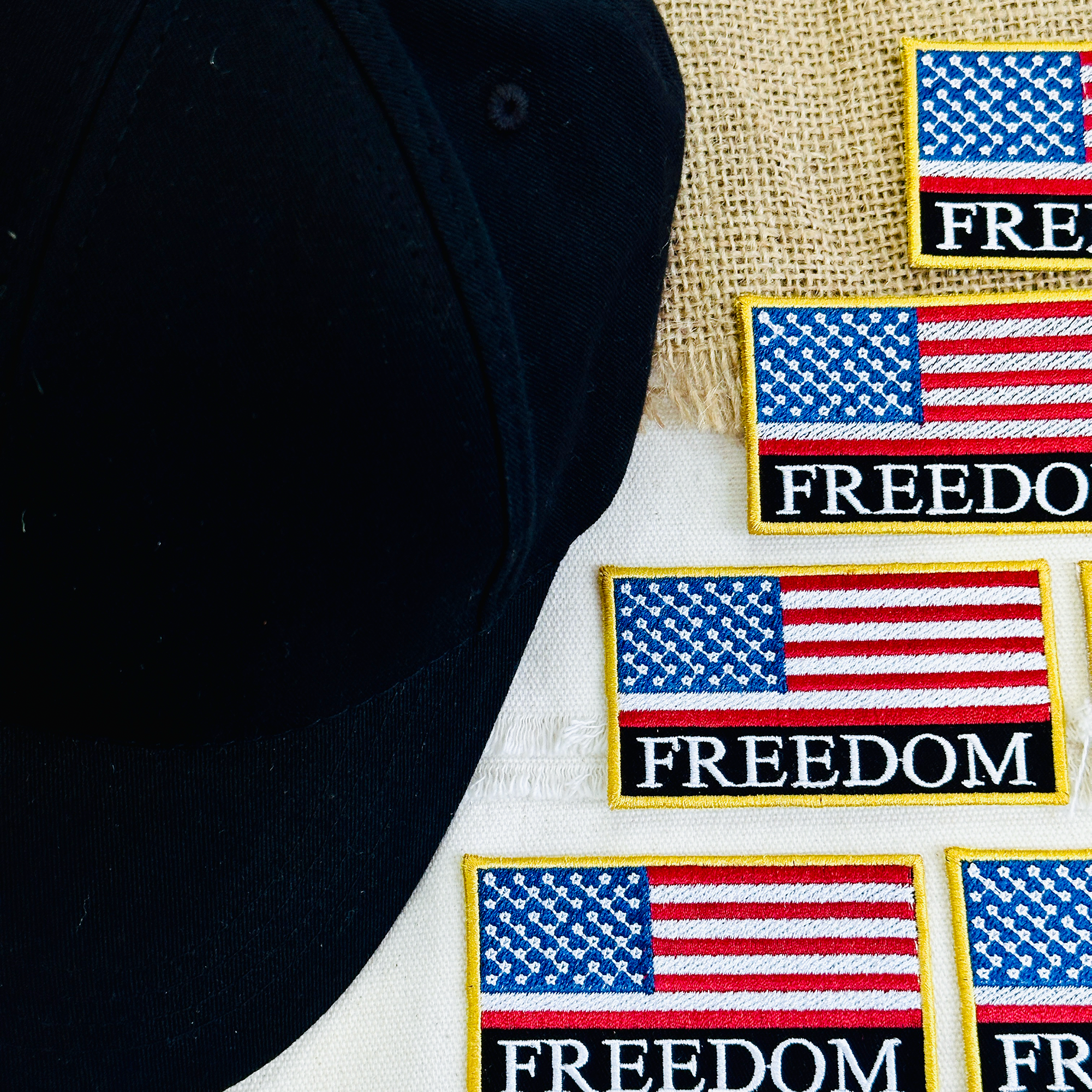USA Flag Freedom Embroidered Patch