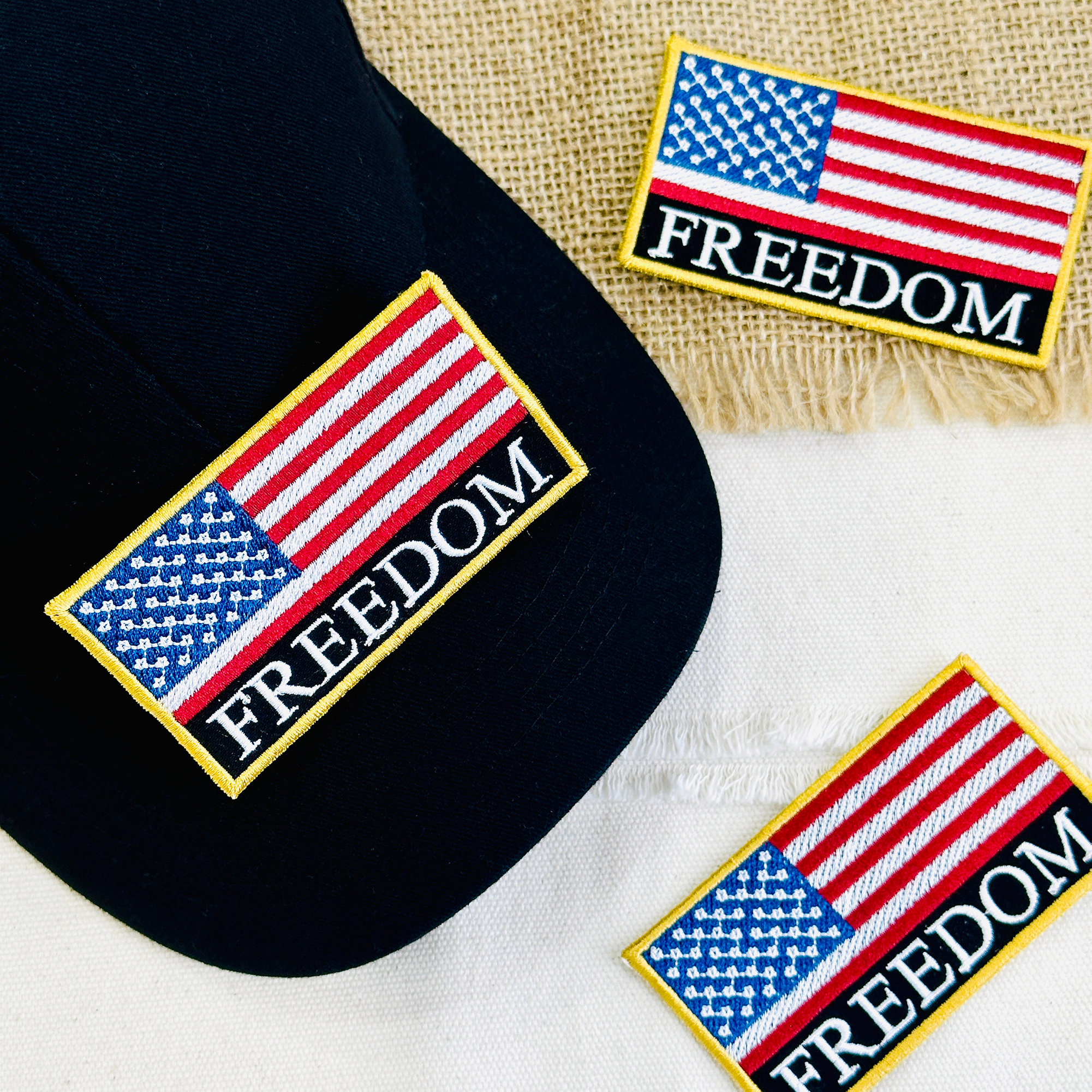 USA Flag Freedom Embroidered Patch