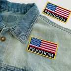 USA Flag Freedom Embroidered Patch