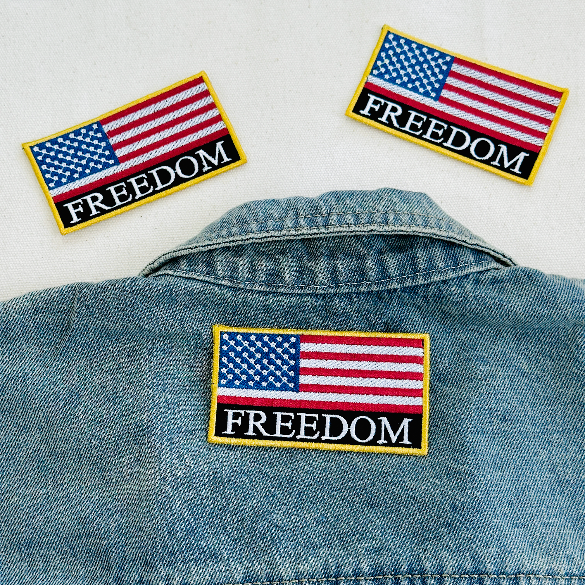 USA Flag Freedom Embroidered Patch