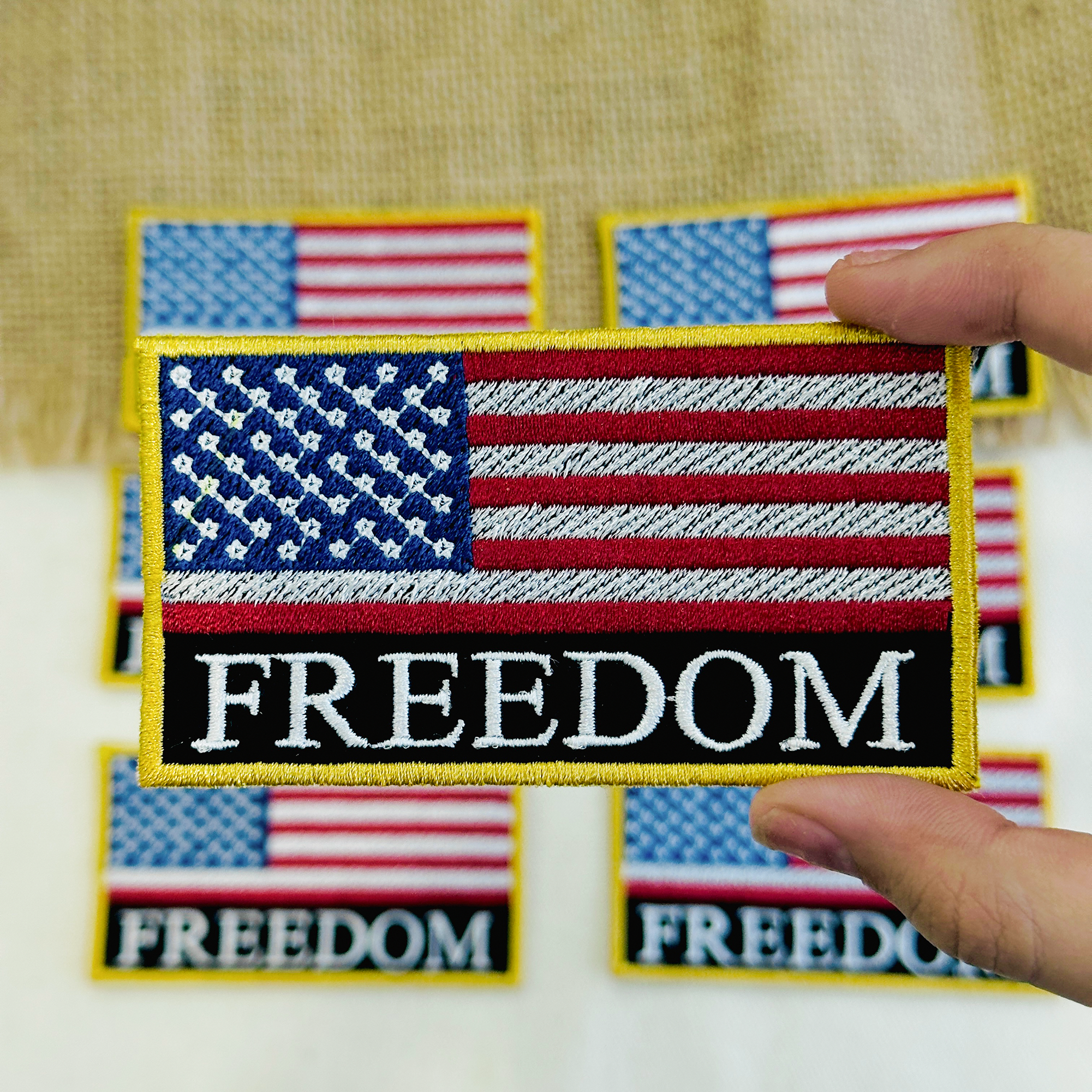 USA Flag Freedom Embroidered Patch