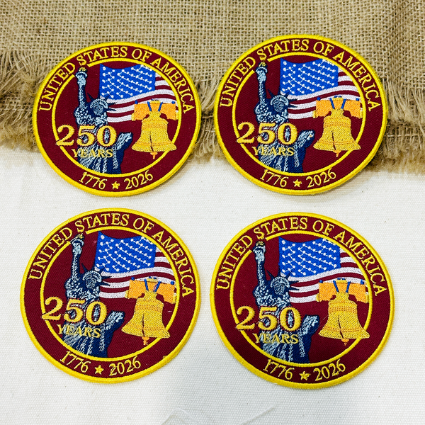 USA 250 Years Anniversary Patch – Fully Embroidered