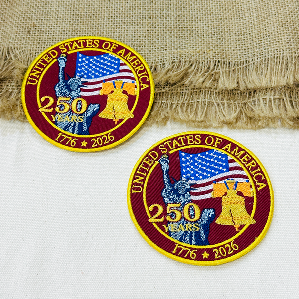 USA 250 Years Anniversary Patch – Fully Embroidered