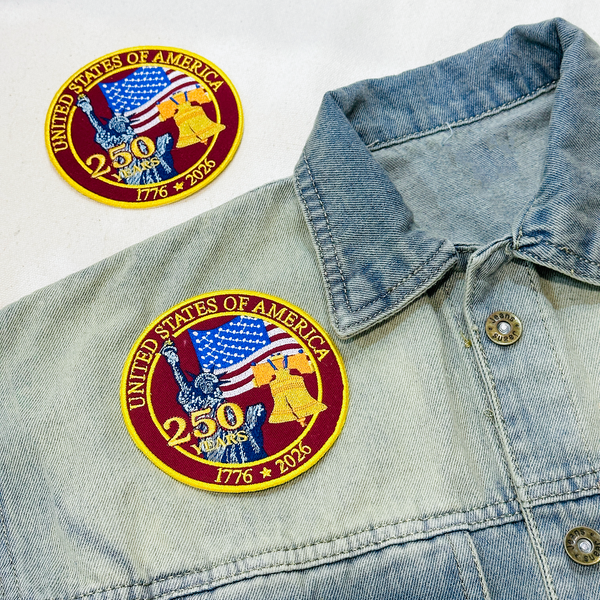 USA 250 Years Anniversary Patch – Fully Embroidered