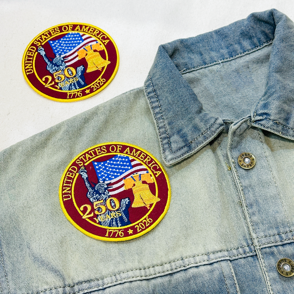 USA 250 Years Anniversary Patch – Fully Embroidered – Patchnes