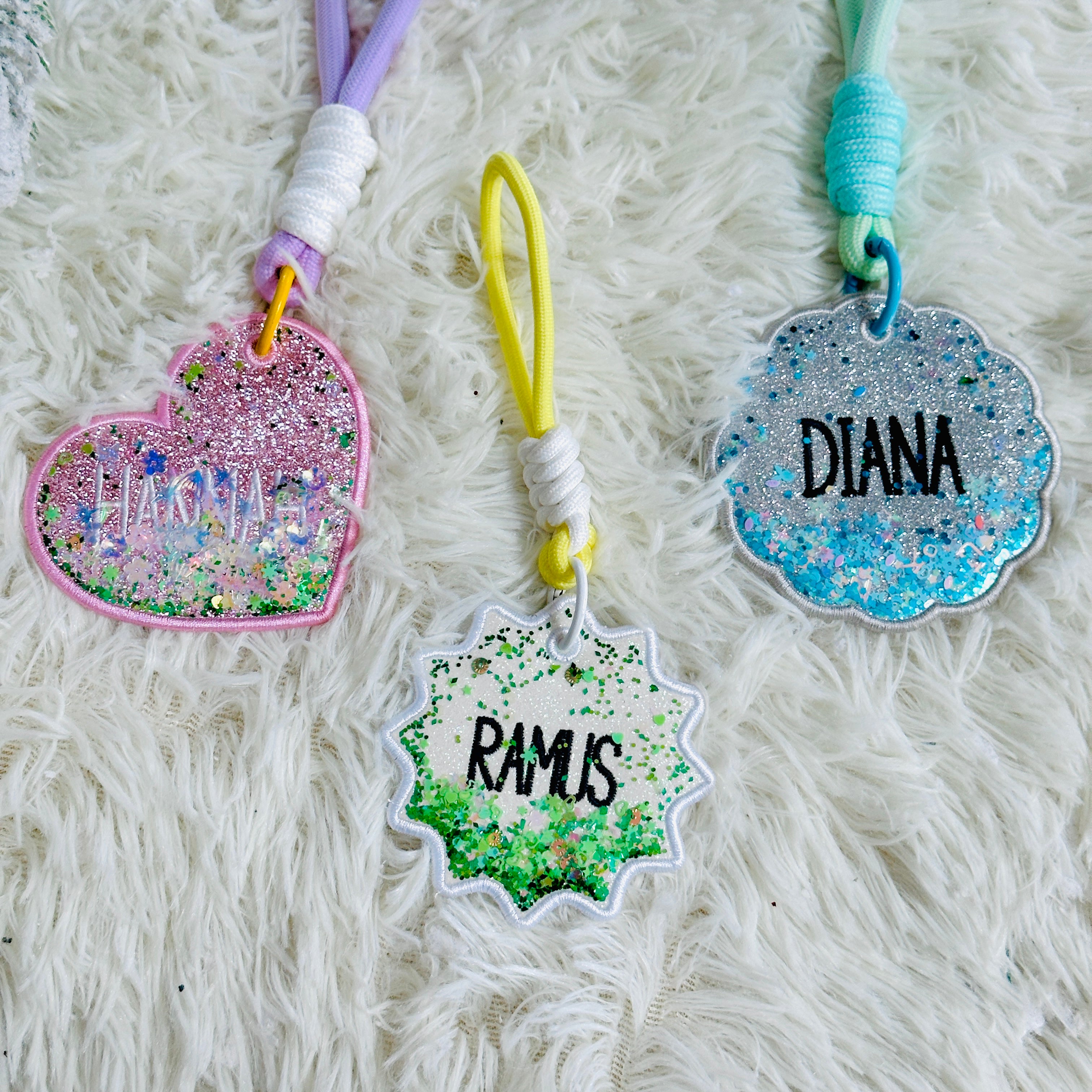 Custom Glitter Keychain