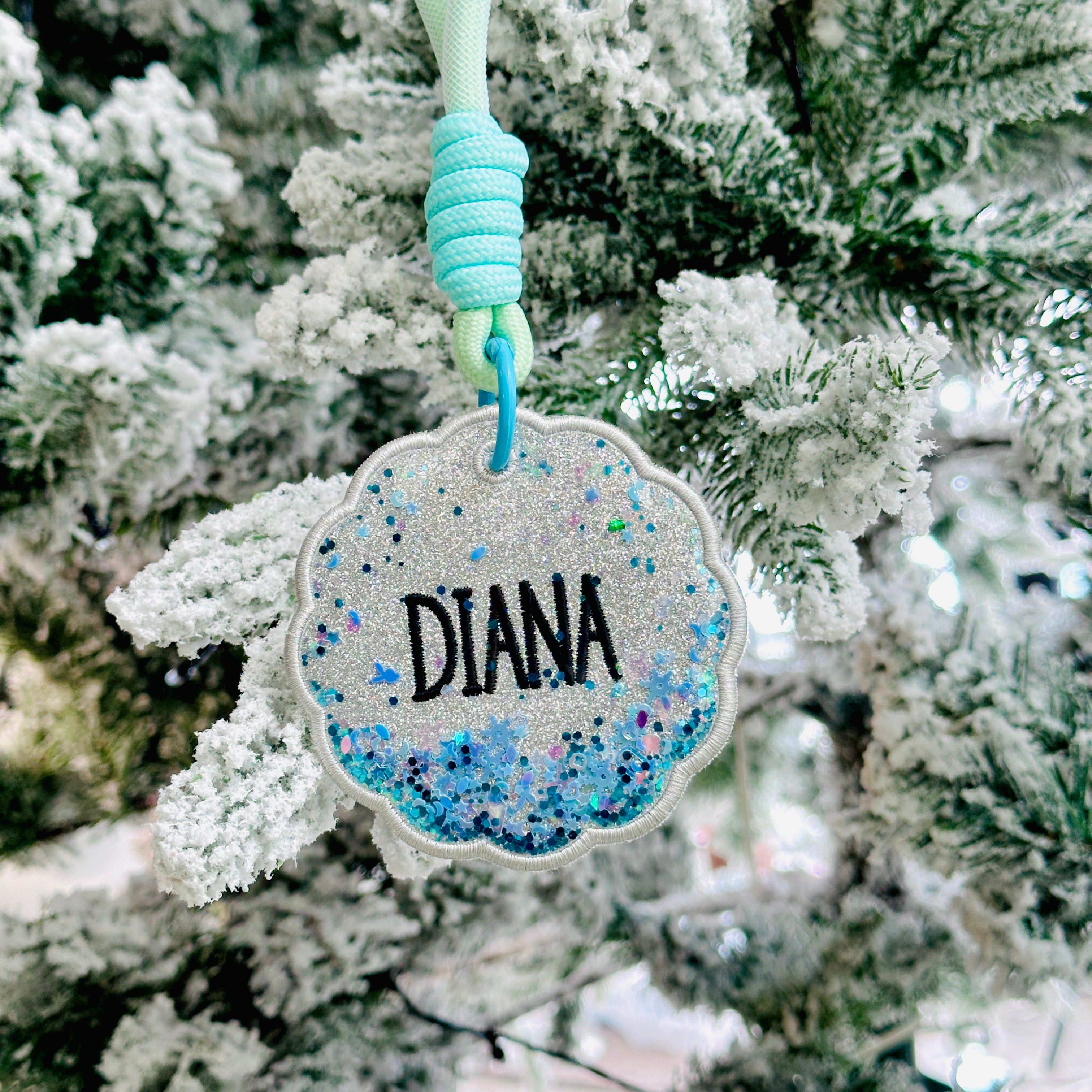 Custom Glitter Keychain