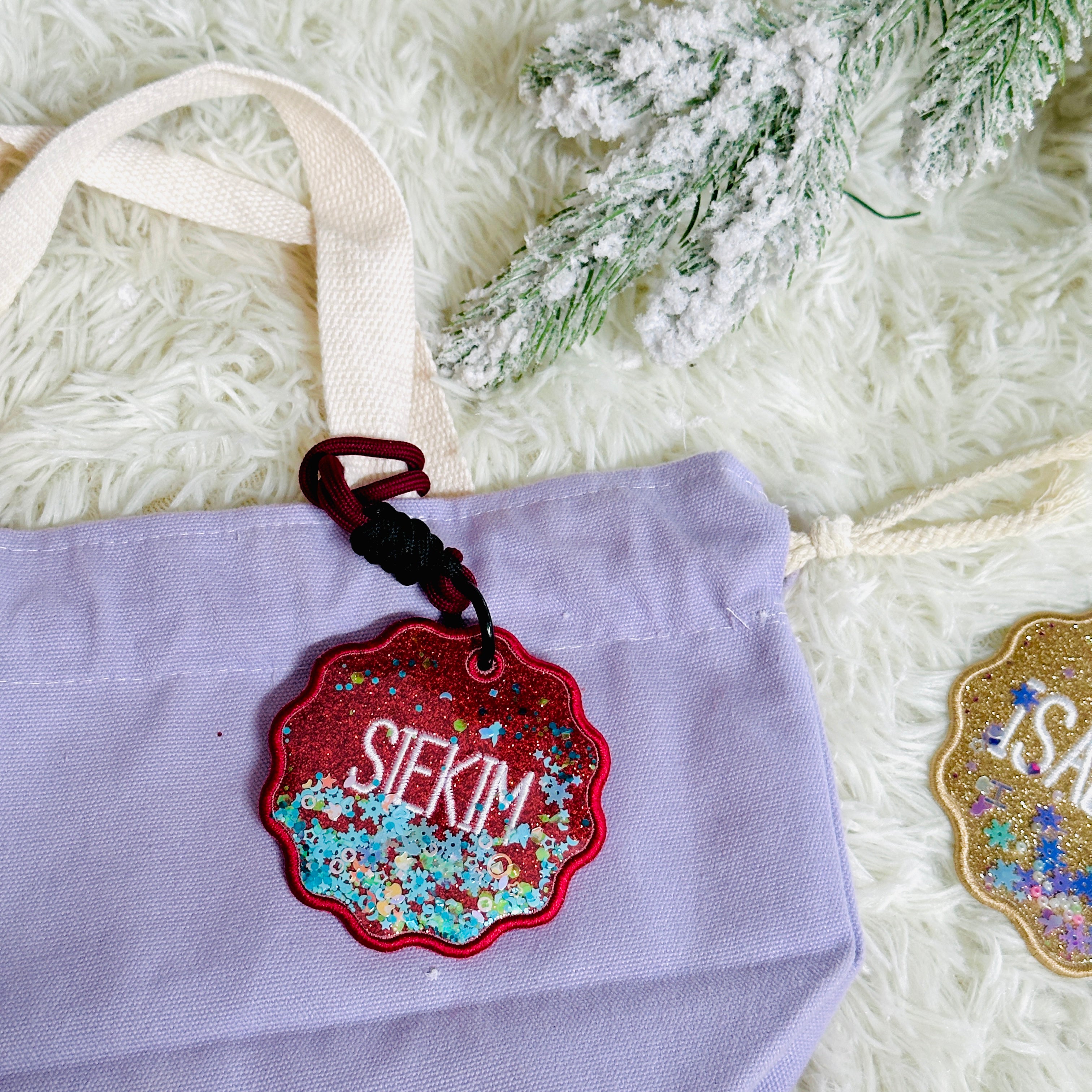 Custom Glitter Keychain