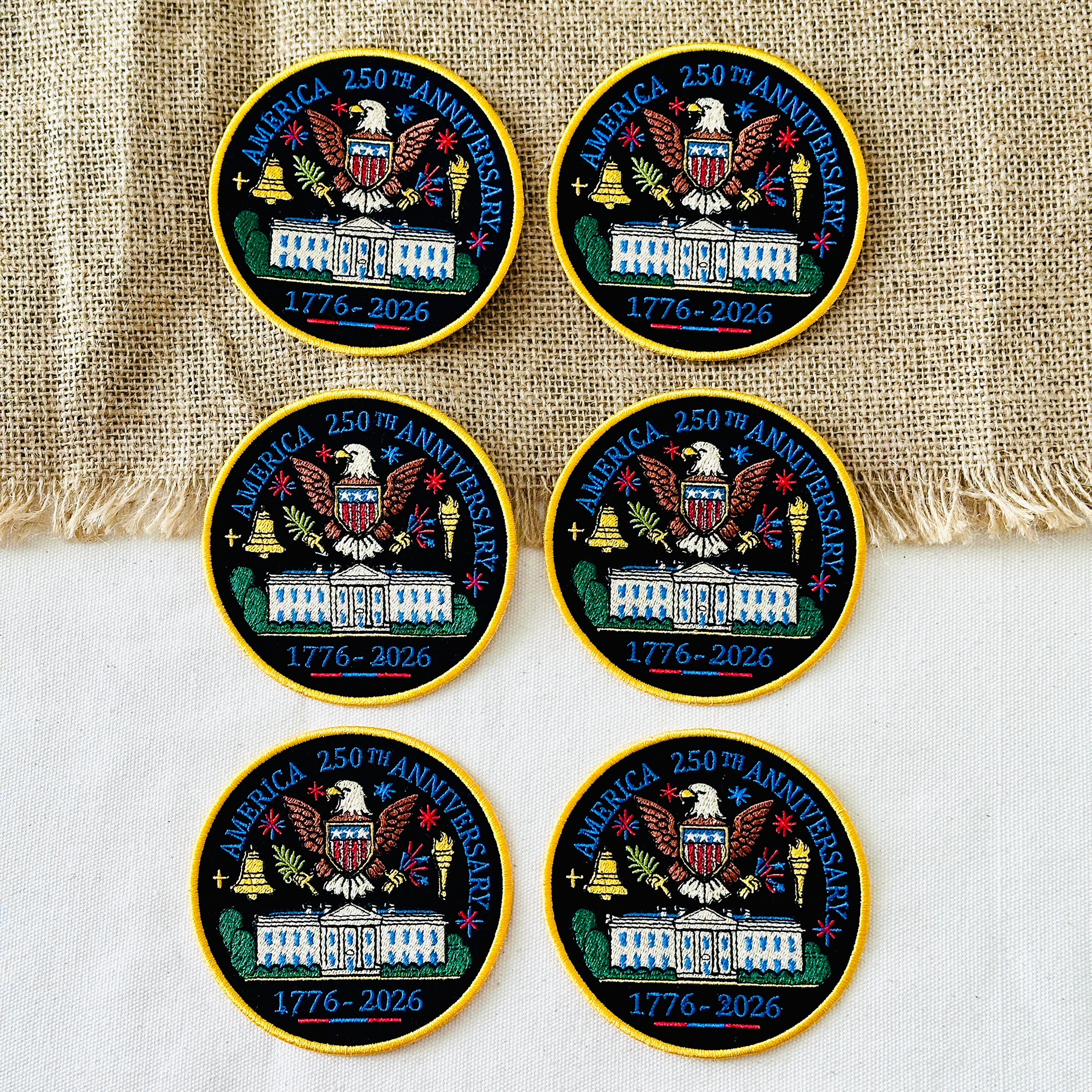 America 250th Commemorative Full Embroidered Patch