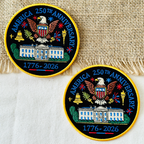 America 250th Commemorative Full Embroidered Patch