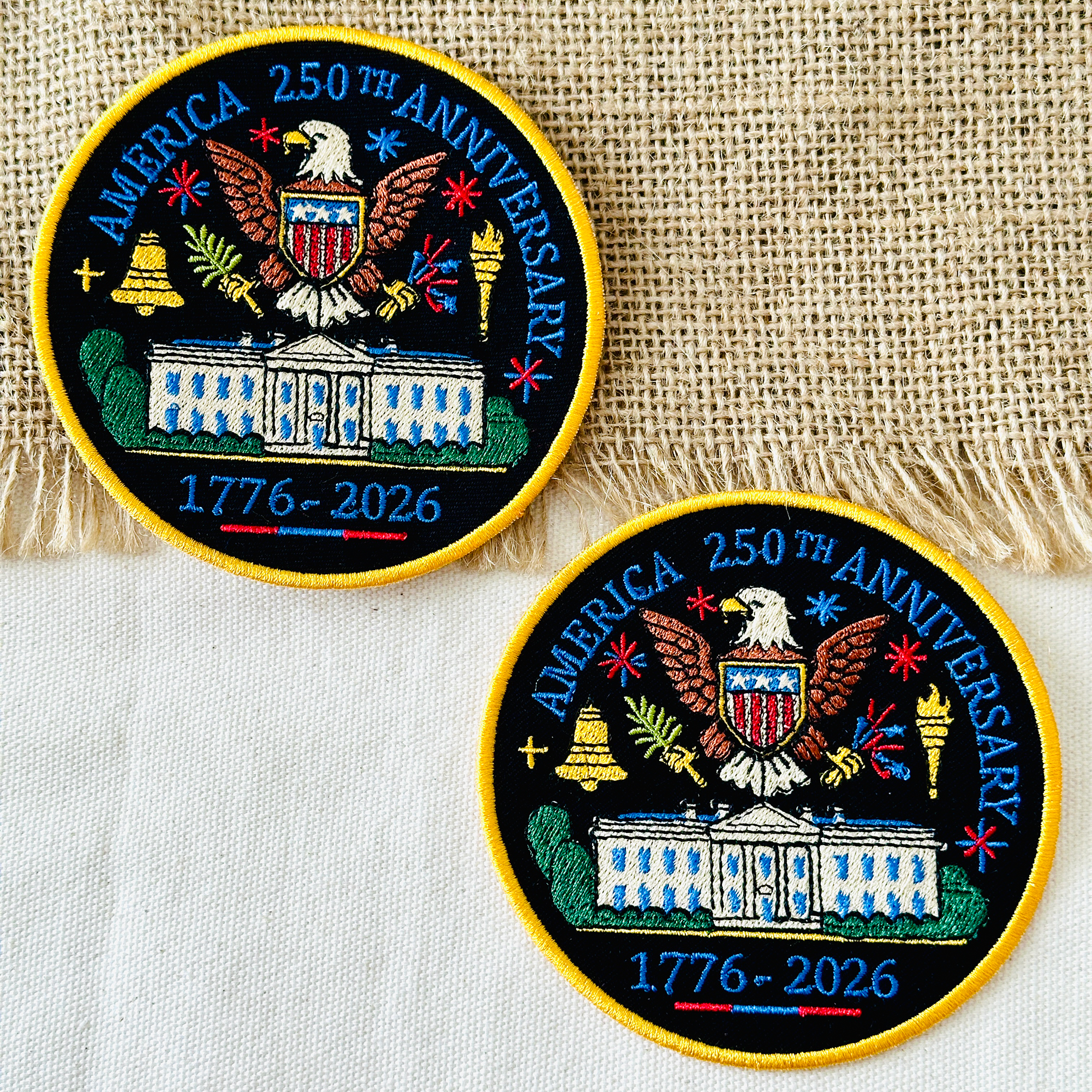 America 250th Commemorative Full Embroidered Patch