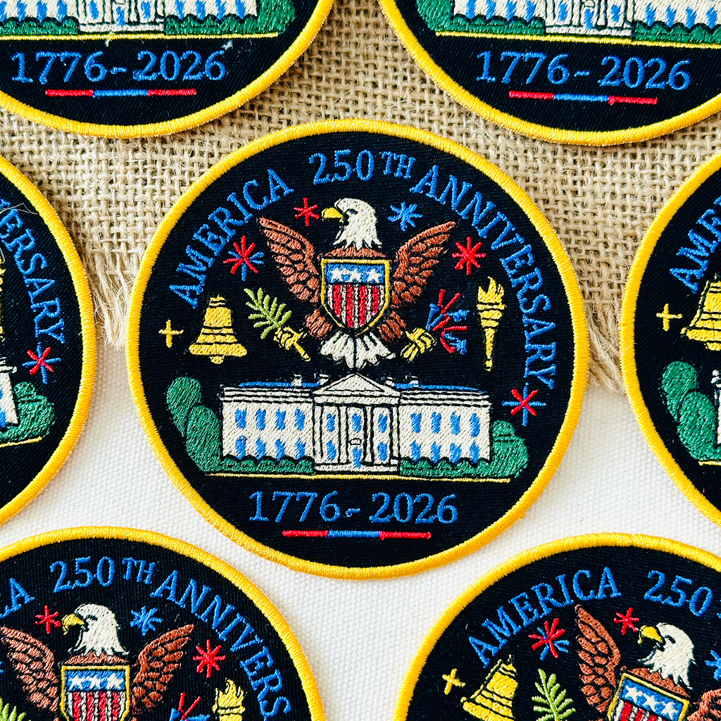 America 250th Commemorative Full Embroidered Patch